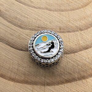 Pandora Skier Exclusive Charm Pendant, S925 Silver Jewelry